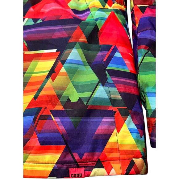2010s Gsou Snow Geometric 10K Waterproof Ski Jacket snowboard winter Small - Picture 9 of 16